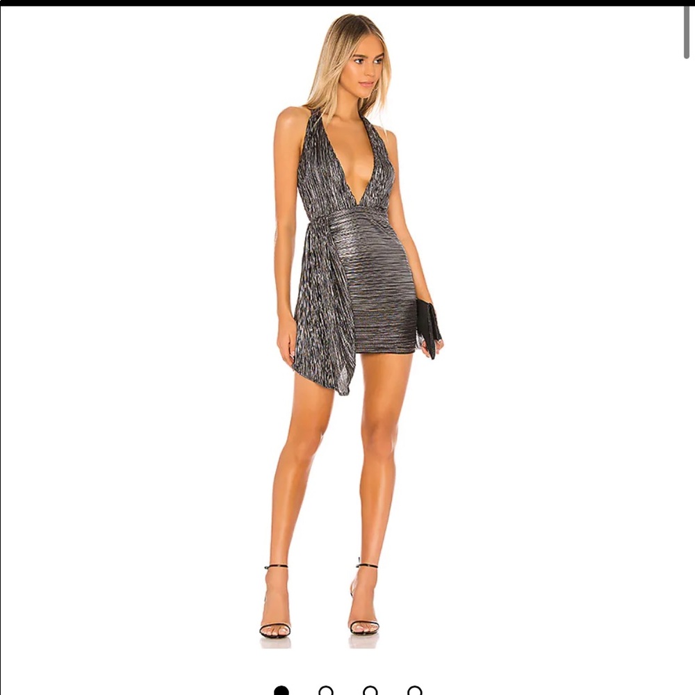 REVOLVE gunmetal drape dress